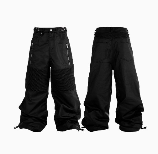 Black Glue Brush Wax Machine Pleated Knee Pads