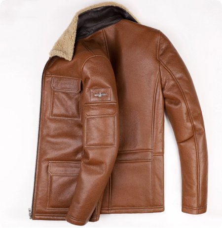 Sheepskin Trench Coat Lapel Jacket