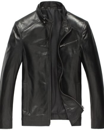 Men's leather leather jacket