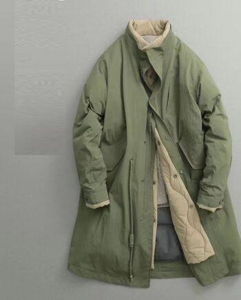 Fake Two-piece Liner Stand Collar Mid-length Down Jacket Men's Coat