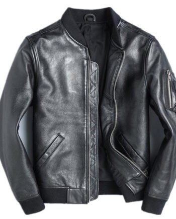 New Black Leather Leather Men's Baseball Uniform Short