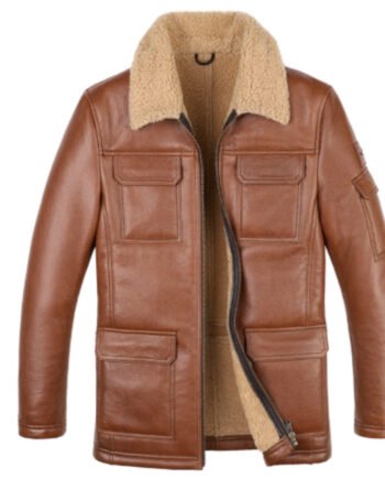 Sheepskin Trench Coat Lapel Jacket