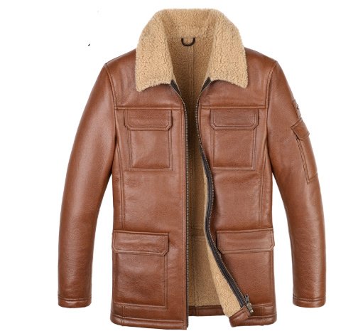 Sheepskin Trench Coat Lapel Jacket