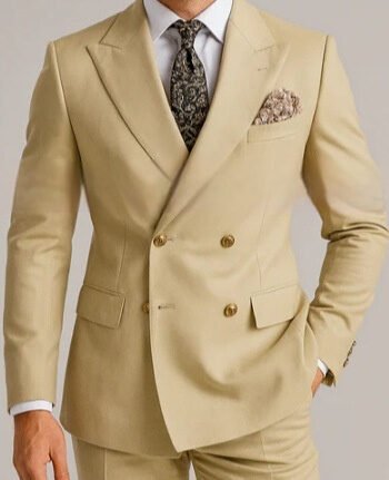 European And American Men's Suit Two-piece Double-breasted Wedding Party Singer Costume