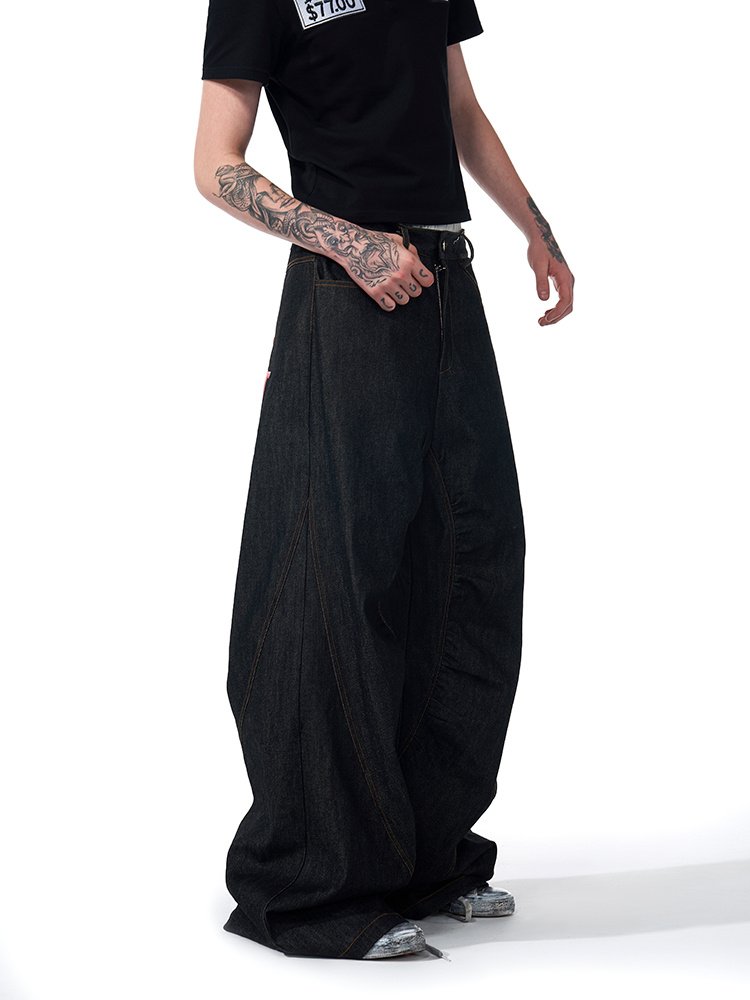 Temperature-sensitive Color-changing Embroidered Red Ear Jeans