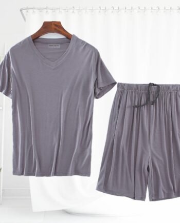 Men's Short Sleeved Shorts Set For Sports And Leisure