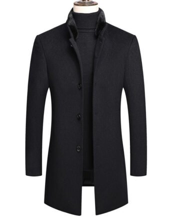 Thick mink wool woolen coat