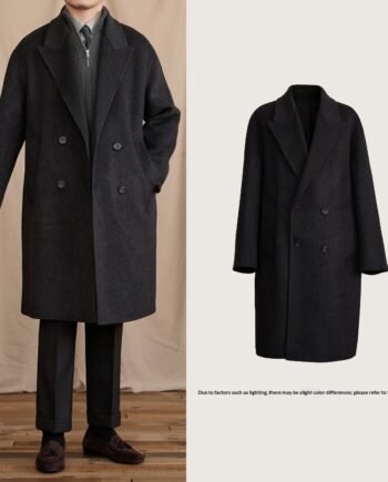 Wool Casual Loose-fitting Mid-length Coat Double-faced