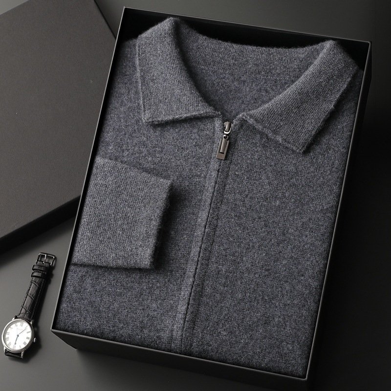 New Men's Cardigan Long Sleeve Sweater Coat