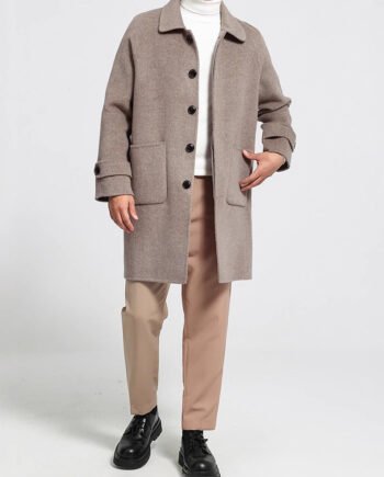 Wool Reversible Woolen Coat Men's Mid-length Single-breasted Baggy Coat