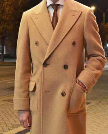European And American Men's British Mid Length Coat