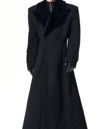 Noble Stitched Lapel Long Trench Coat Blazer