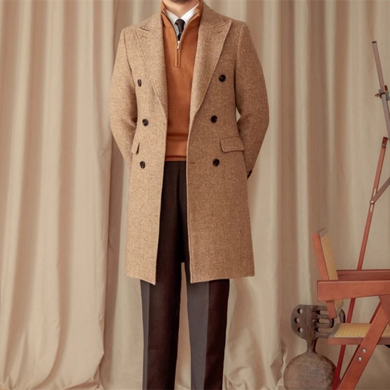 Color Dots Mid-length Coat