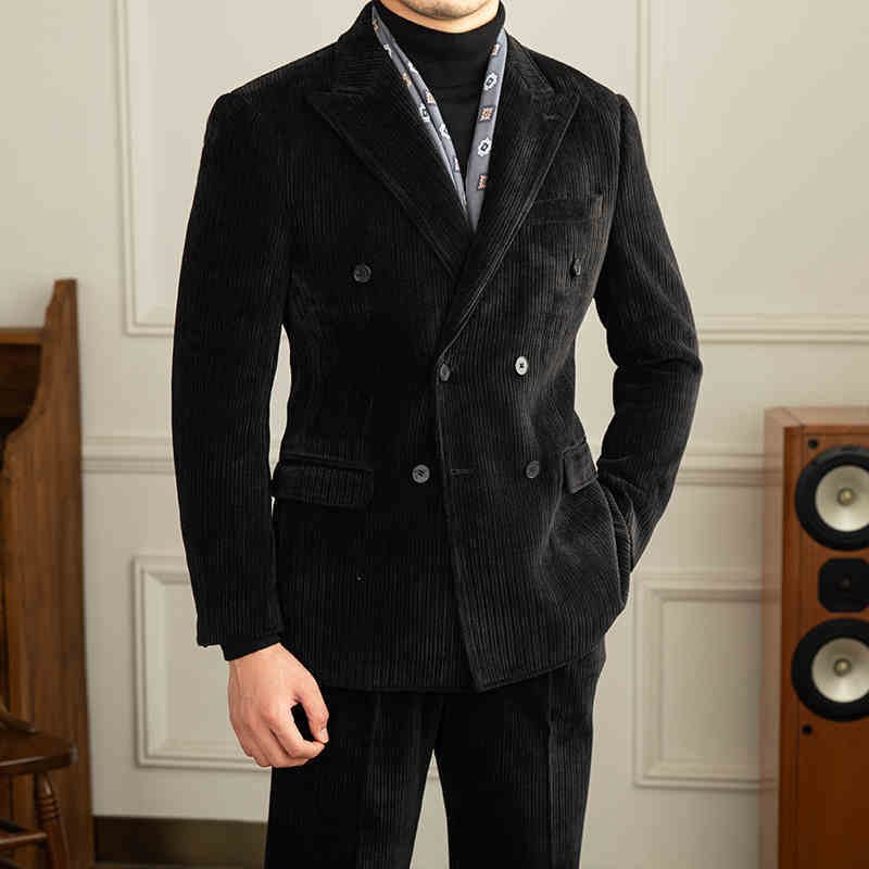 Double Breasted Suit Light Luxury Autumn And Winter