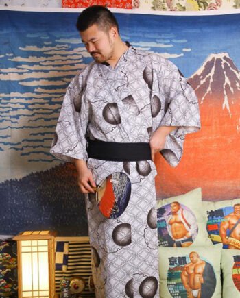 Japanese Style And Wind Wave Pattern Winter Bathrobe