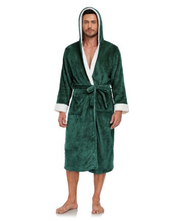 RONGTAI Ladies Long Fleece Bathrobe