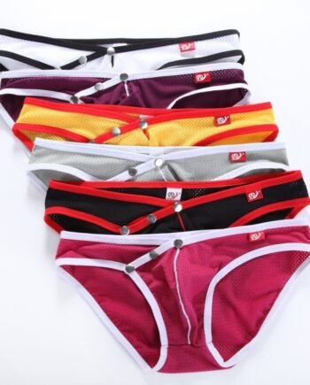 Herringbone Iron Button Low Waist Briefs Men